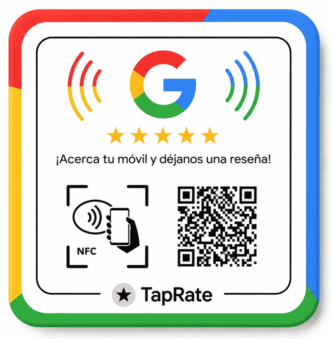 Placa Reseñas de Google TapRate